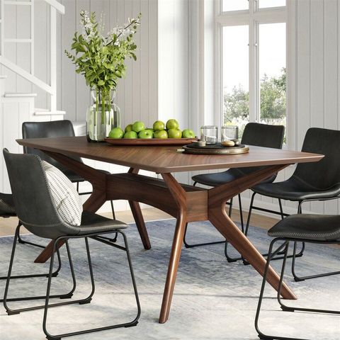 Selena Solid Wood Dining Table & Reviews | Allmodern | Table À Manger ... pertaining to Choosing the right wood species for your mid century modern dining table